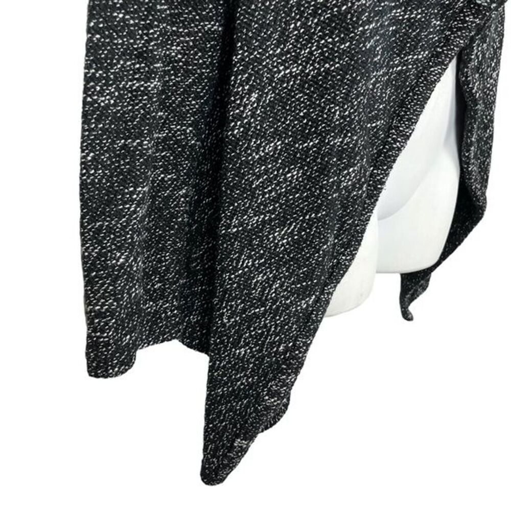BNCI Women's Black & White size Large Open Cardigan Sweater Asymmetrical Jacket - Picture 7 of 16